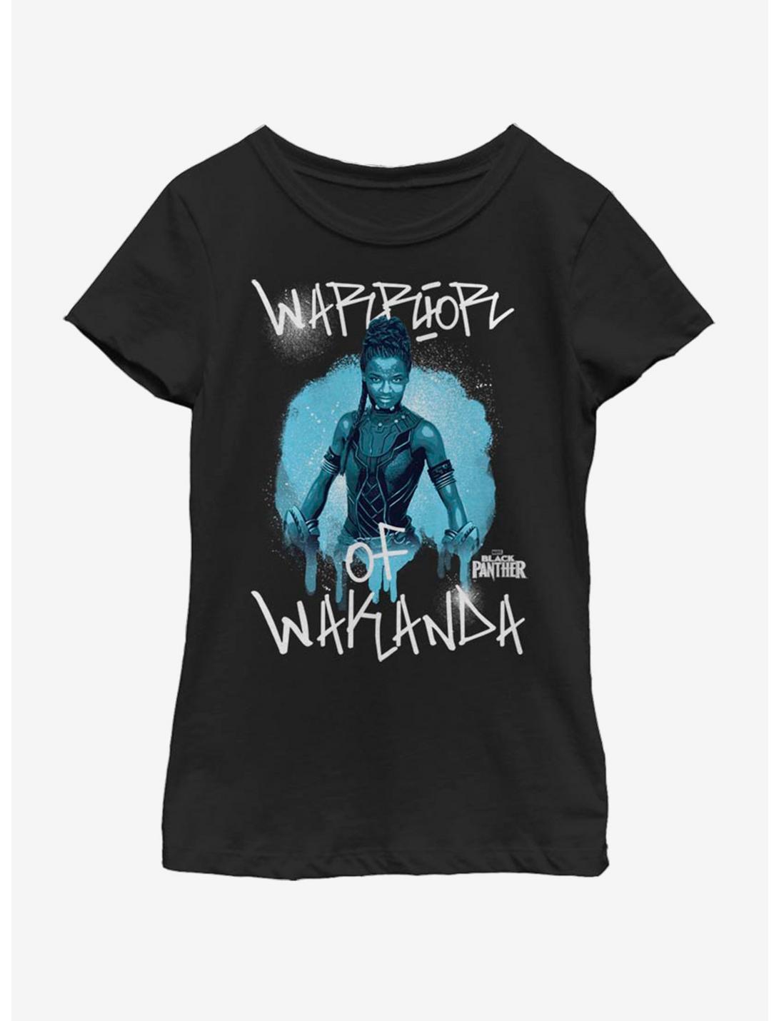 Marvel Black Panther SHURI WARRIOR Youth Girls T-Shirt, BLACK, hi-res