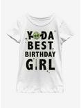 Star Wars Yoda Best Birthday Girl Youth Girls T-Shirt, WHITE, hi-res