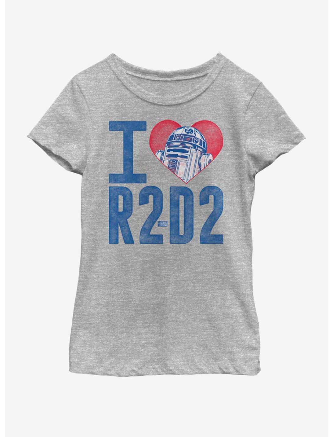 Star Wars R2D2 Love Youth Girls T-Shirt, ATH HTR, hi-res