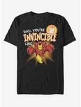 Marvel Ironman Invincible like Dad T-Shirt, BLACK, hi-res
