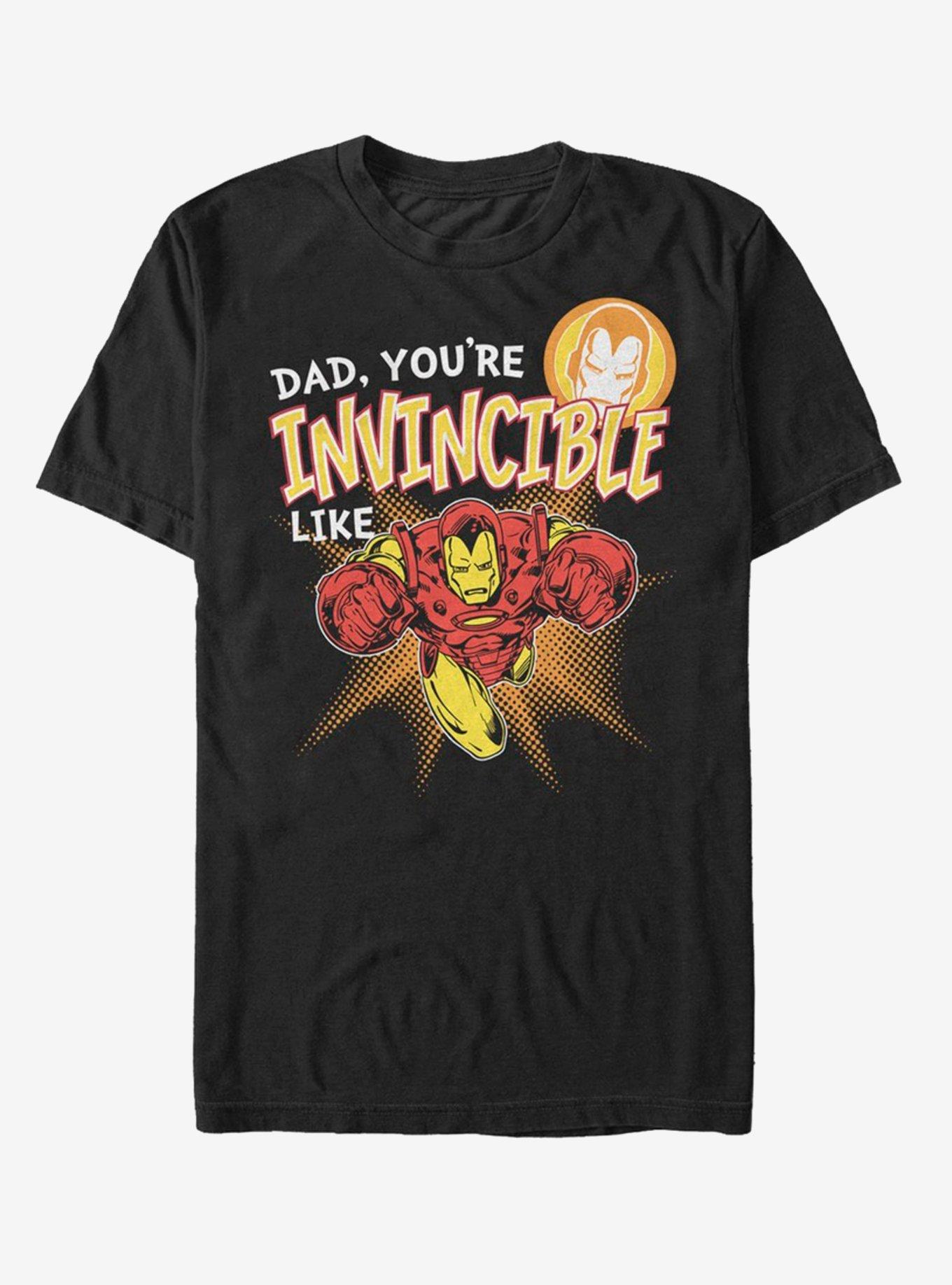 Marvel Ironman Invincible like Dad T-Shirt, , hi-res