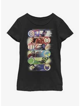 Marvel Avengers: Endgame Avengers Group Badge Youth Girls T-Shirt, , hi-res