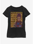 Marvel Black Panther Shuri Verbiage Youth Girls T-Shirt, BLACK, hi-res