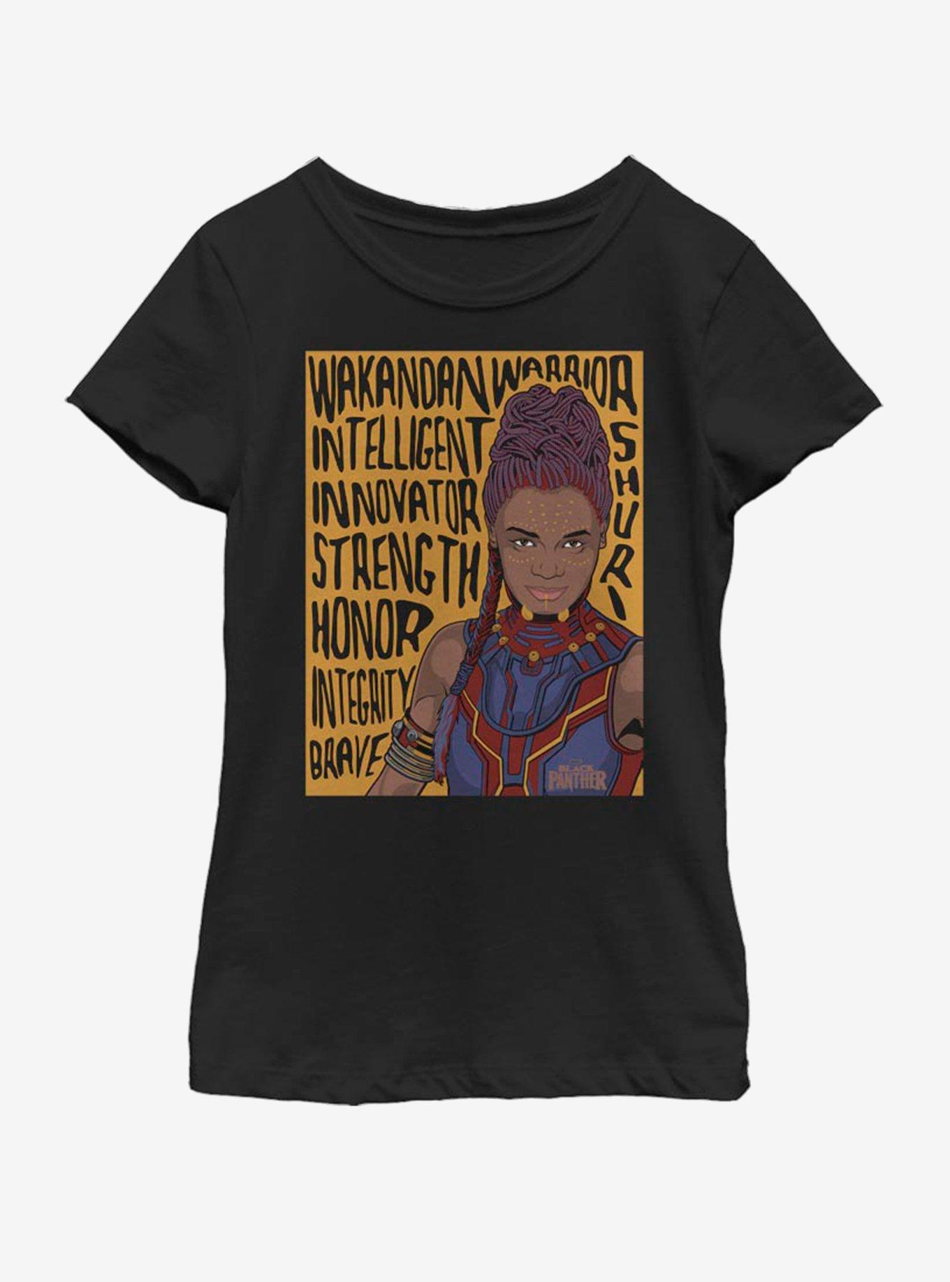 Marvel Black Panther Shuri Verbiage Youth Girls T-Shirt, , hi-res