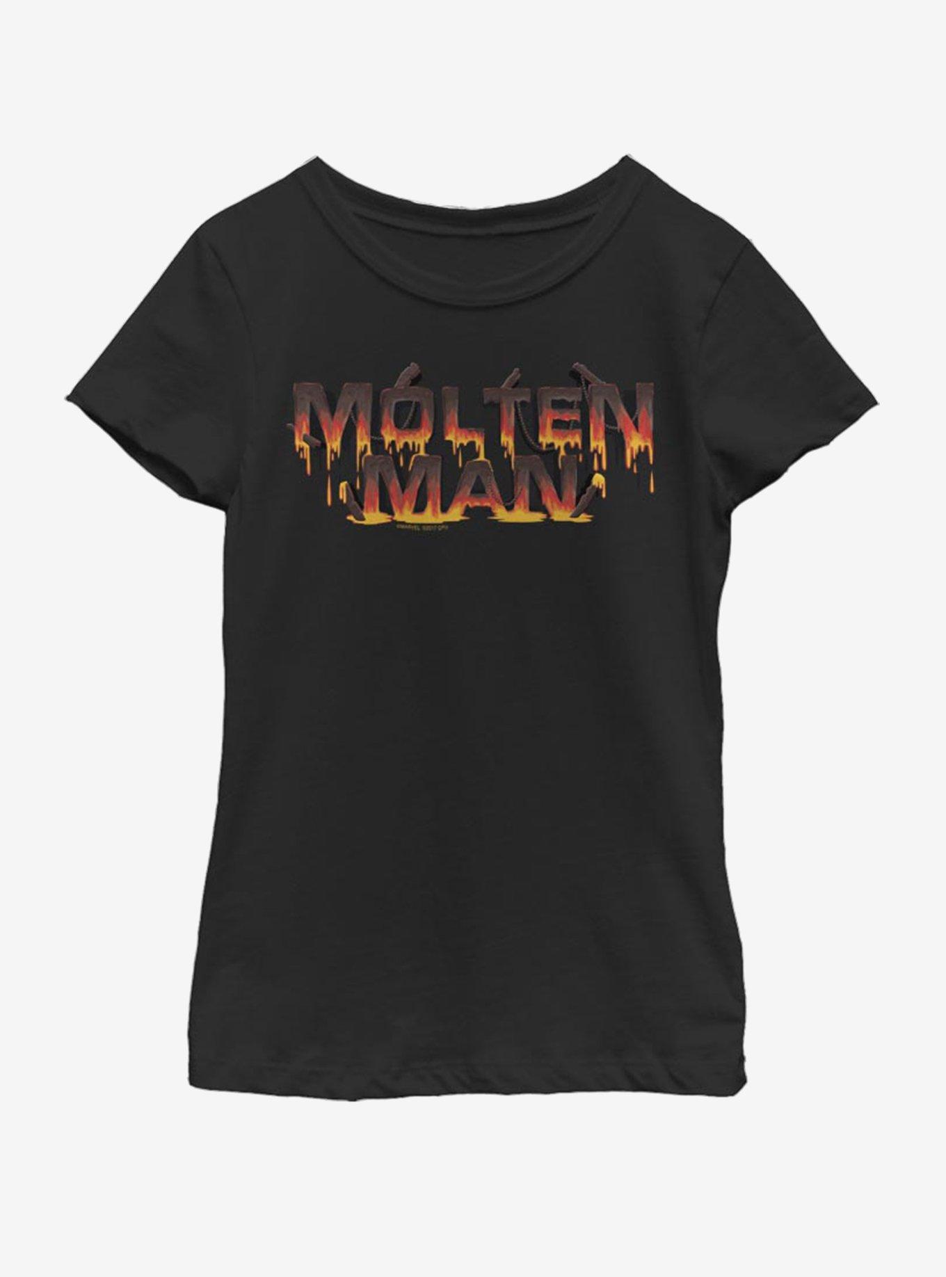 Marvel Spiderman Far From Home Molten Man Melt Youth Girls T-Shirt, , hi-res