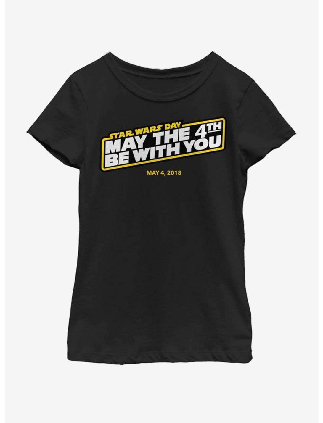Star Wars May The Fourth 2018 Youth Girls T-Shirt, BLACK, hi-res