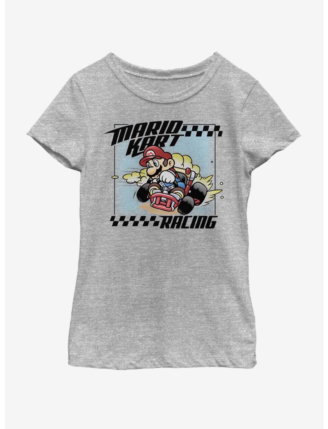 Nintendo Race Hard Youth Girls T-Shirt, ATH HTR, hi-res