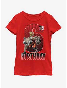 Marvel Guardians of the Galaxy Groot 6th Bday Youth Girls T-Shirt, , hi-res