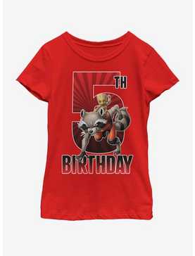 Marvel Guardians of the Galaxy Groot 5th Bday Youth Girls T-Shirt, , hi-res