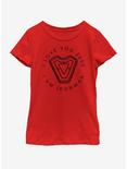 Marvel Avengers: Endgame Ironmans Heart Youth Girls T-Shirt, RED, hi-res