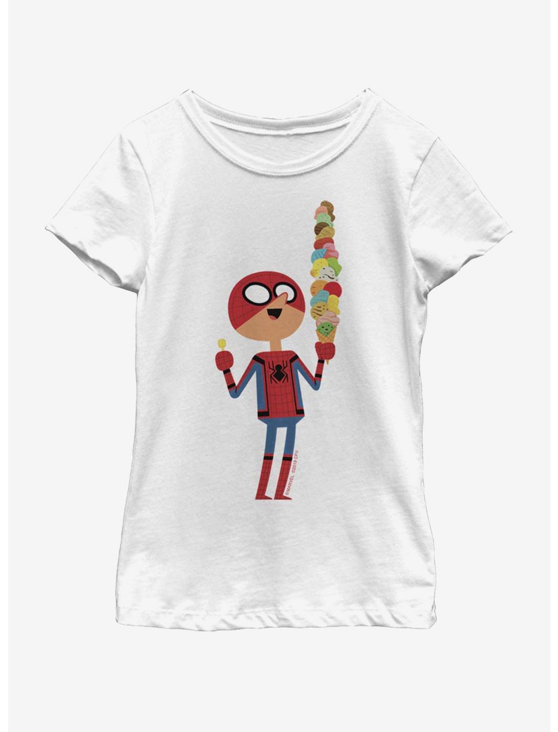 Marvel Spiderman: Far From Home Ice Cream Youth Girls T-Shirt, WHITE, hi-res