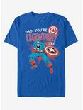 Marvel Captain America Legendary Like Dad T-Shirt, ROYAL, hi-res