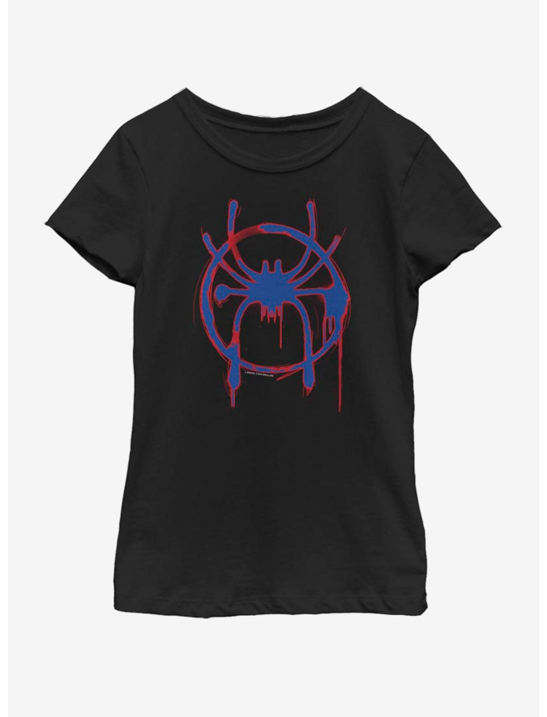 Marvel Spiderman Red and Blue Youth Girls T-Shirt, BLACK, hi-res