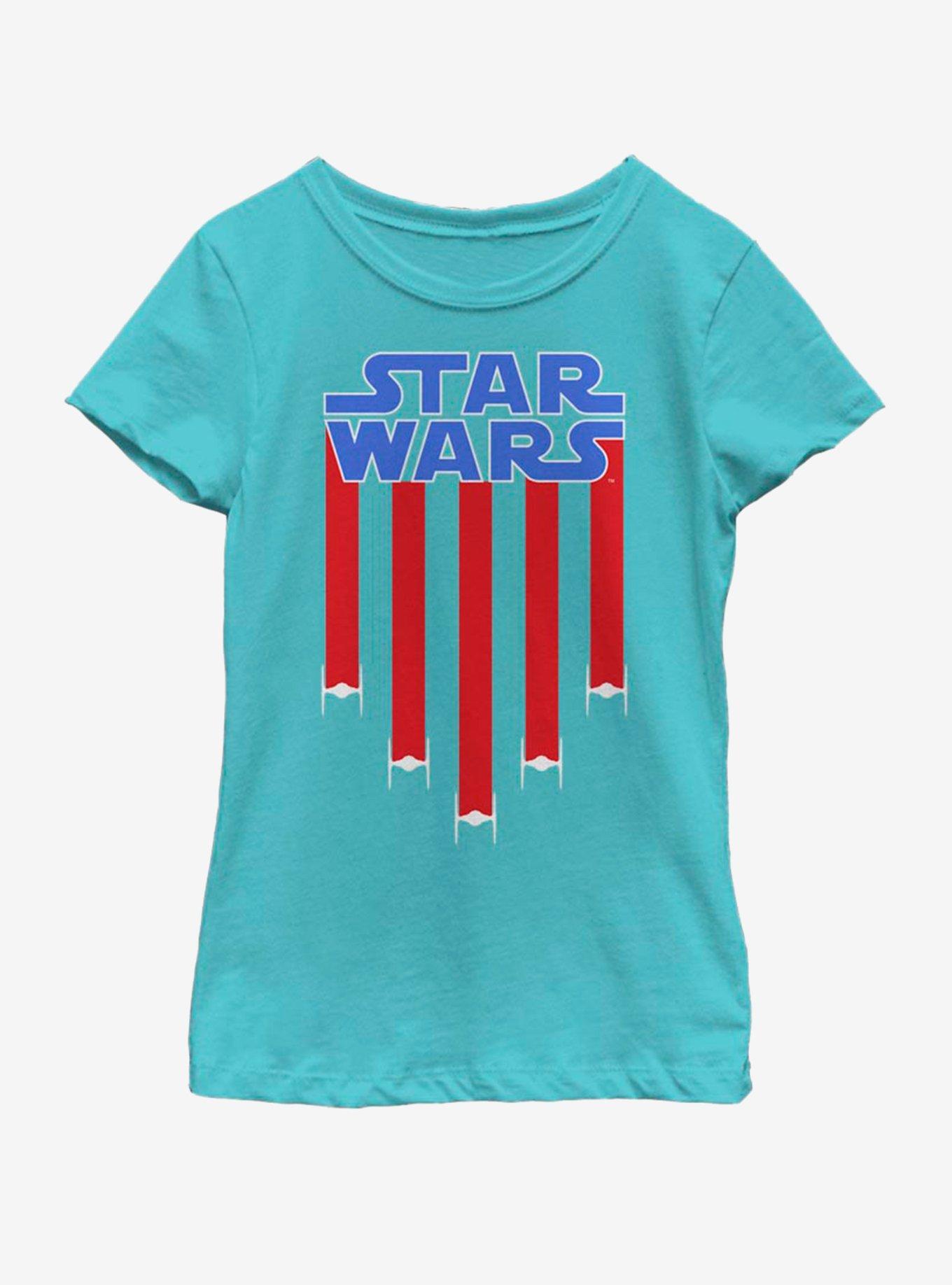 Star Wars Star Banner Youth Girls T-Shirt, TAHI BLUE, hi-res