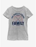 Star Wars Force Family Youth Girls T-Shirt, ATH HTR, hi-res