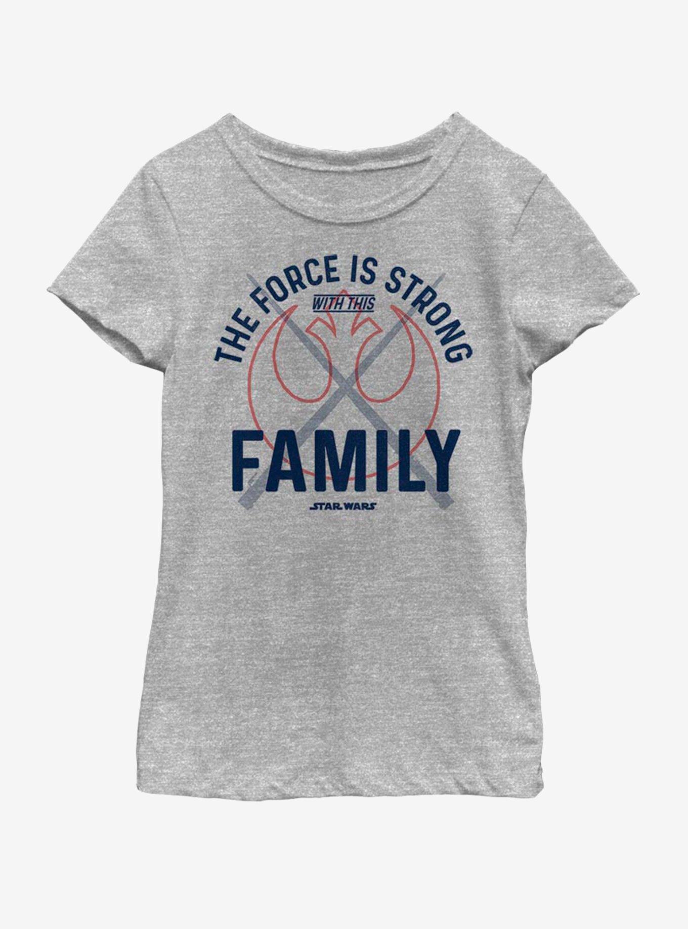 Star Wars Force Family Youth Girls T-Shirt, ATH HTR, hi-res