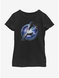 Marvel Avengers: Endgame Endgame logo Shine Youth Girls T-Shirt, BLACK, hi-res