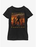 Marvel Black Panther Wakanda Forever Youth Girls T-Shirt, BLACK, hi-res