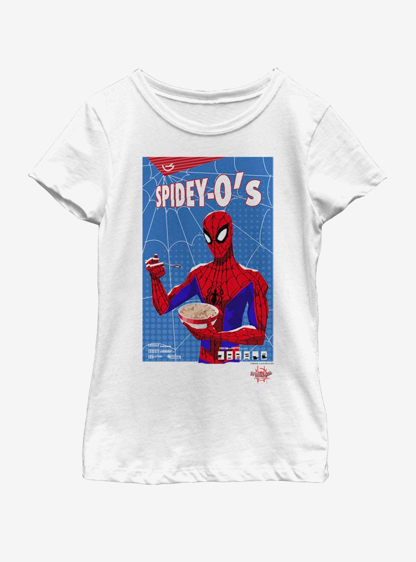 Marvel Spiderman Spidey Cereal Youth Girls T-Shirt, WHITE, hi-res