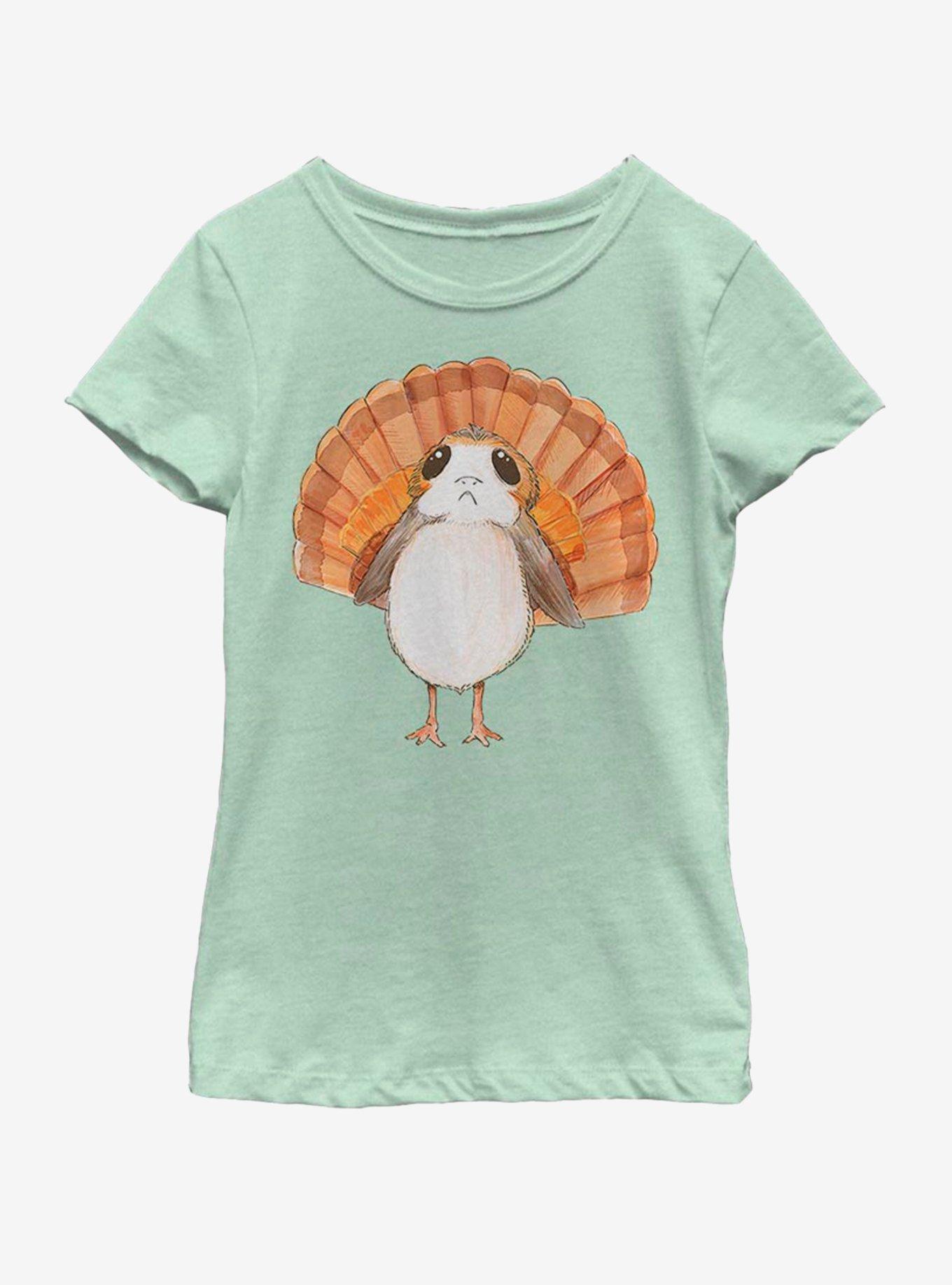 Star Wars Porg Turkey Youth Girls T-Shirt, MINT, hi-res