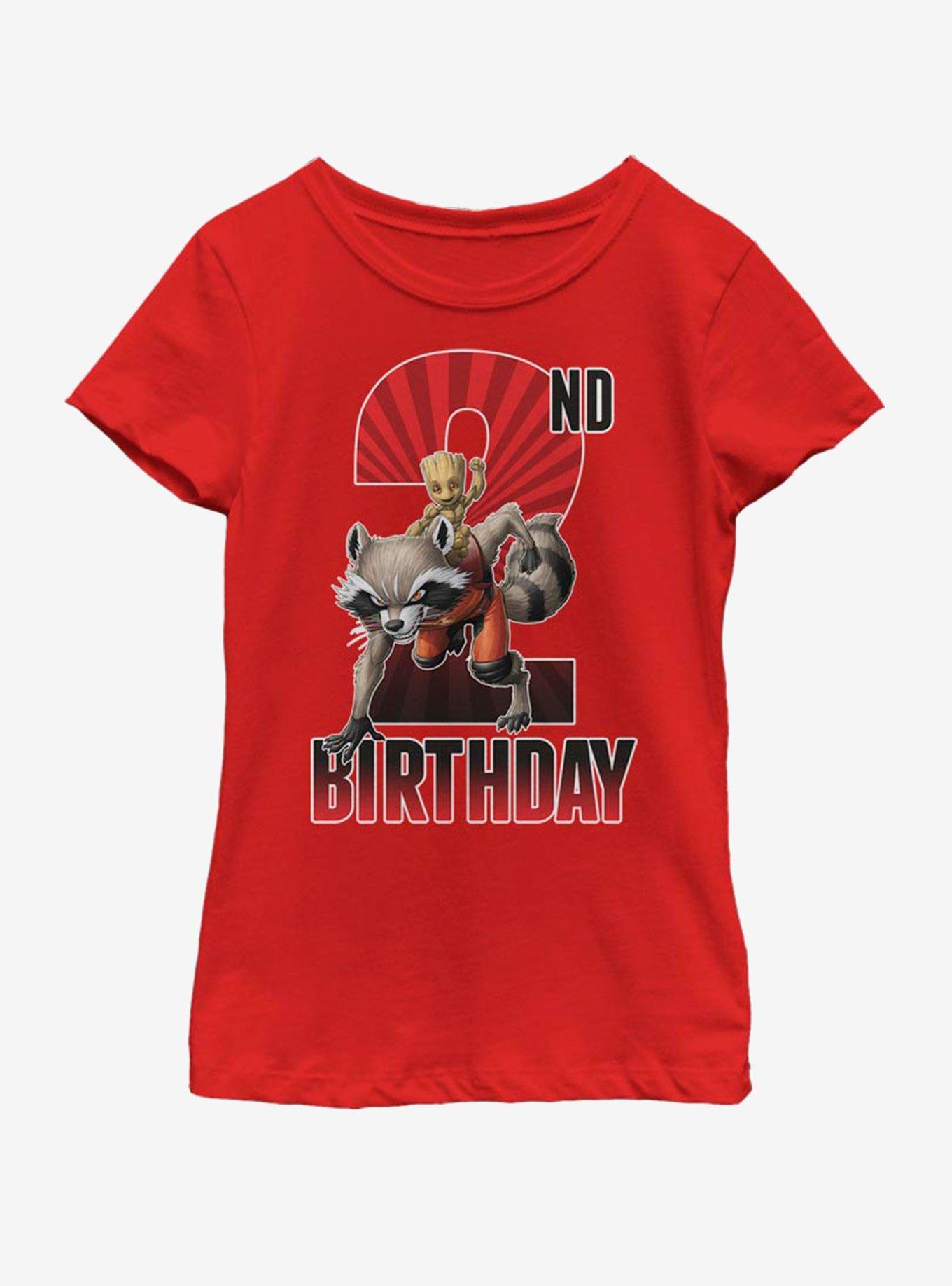 Marvel Guardians of the Galaxy Groot 2nd Bday Youth Girls T-Shirt, , hi-res