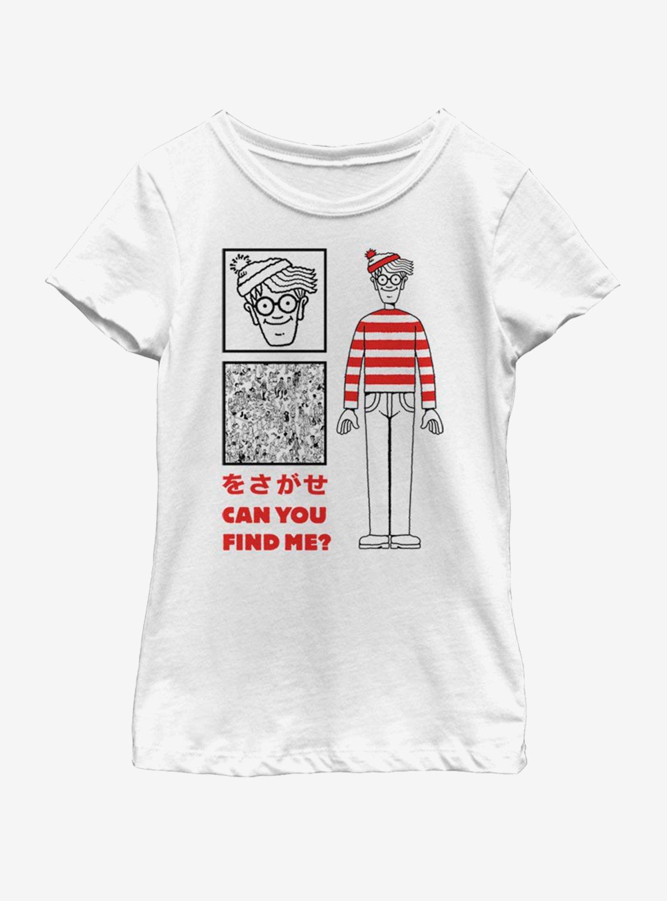 Where's Waldo? Japanese Text Youth Girls T-Shirt, , hi-res
