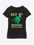 Star Wars Yoda Fifth Youth Girls T-Shirt, BLACK, hi-res
