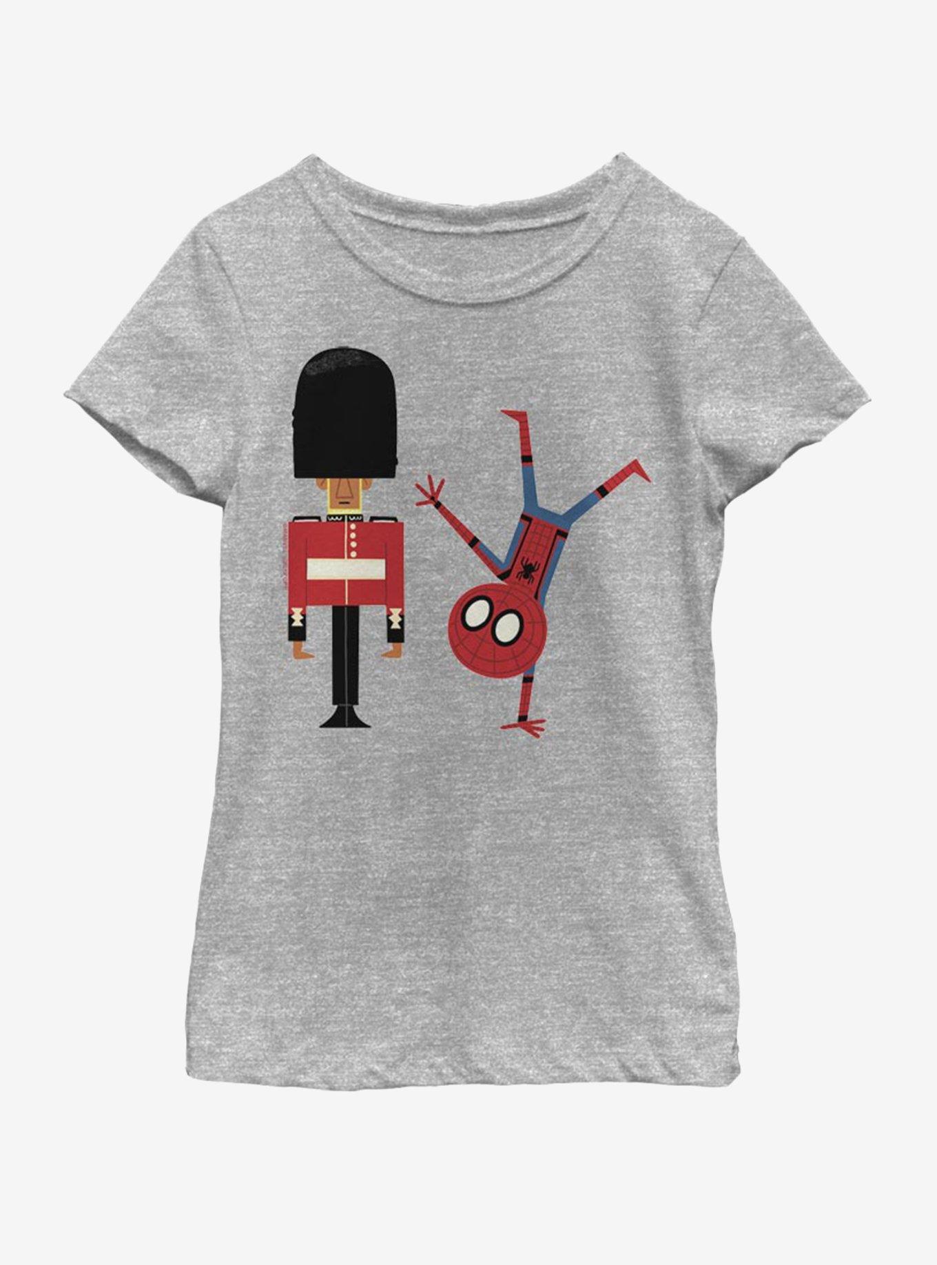 Marvel Spiderman Far From Home Make Him Laugh Youth Girls T-Shirt, ATH HTR, hi-res