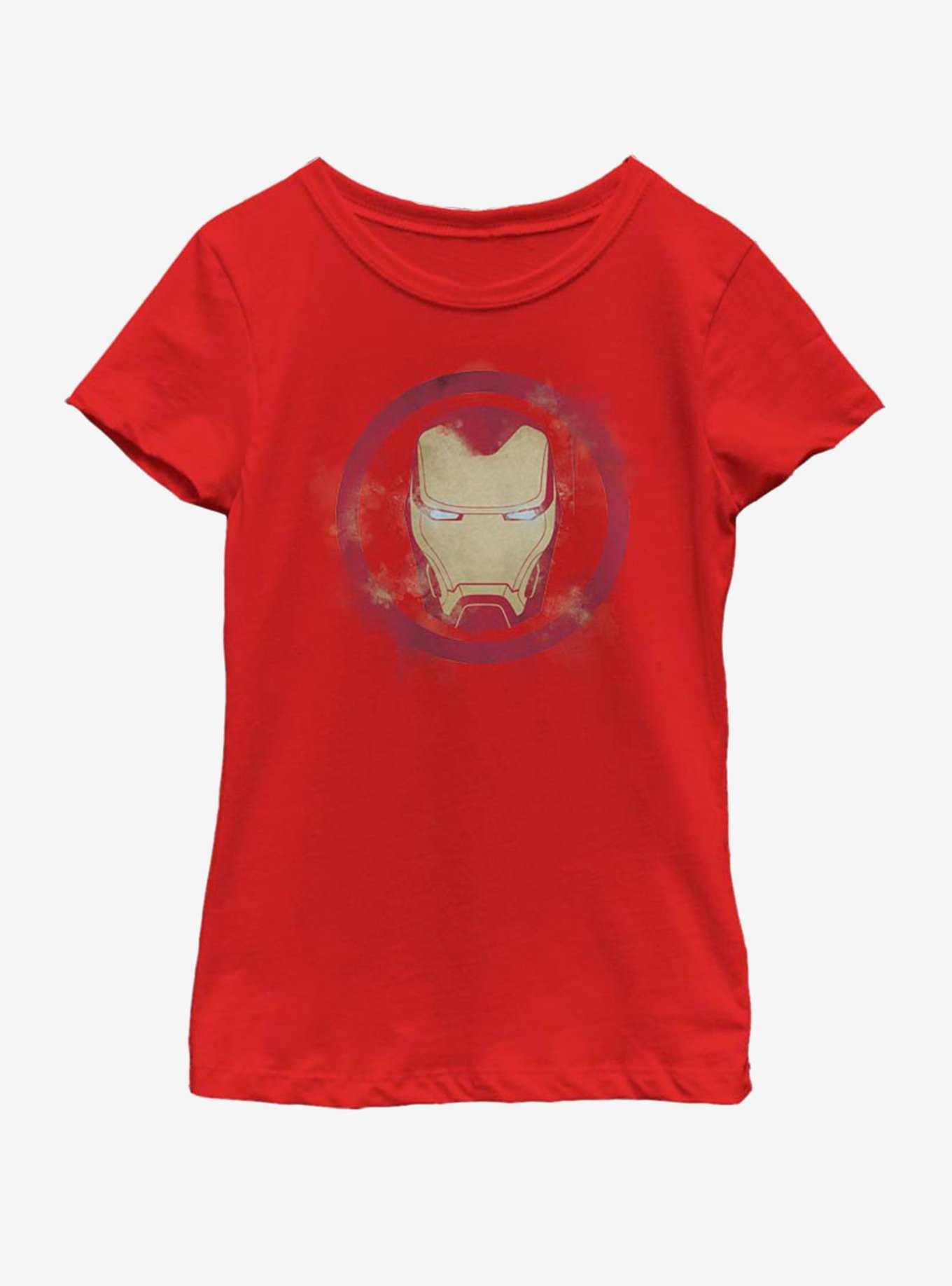 Marvel Avengers: Endgame Iron Man Spray Logo Youth Girls T-Shirt, , hi-res