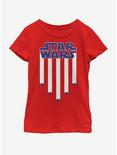 Star Wars Star Banner Youth Girls T-Shirt, RED, hi-res