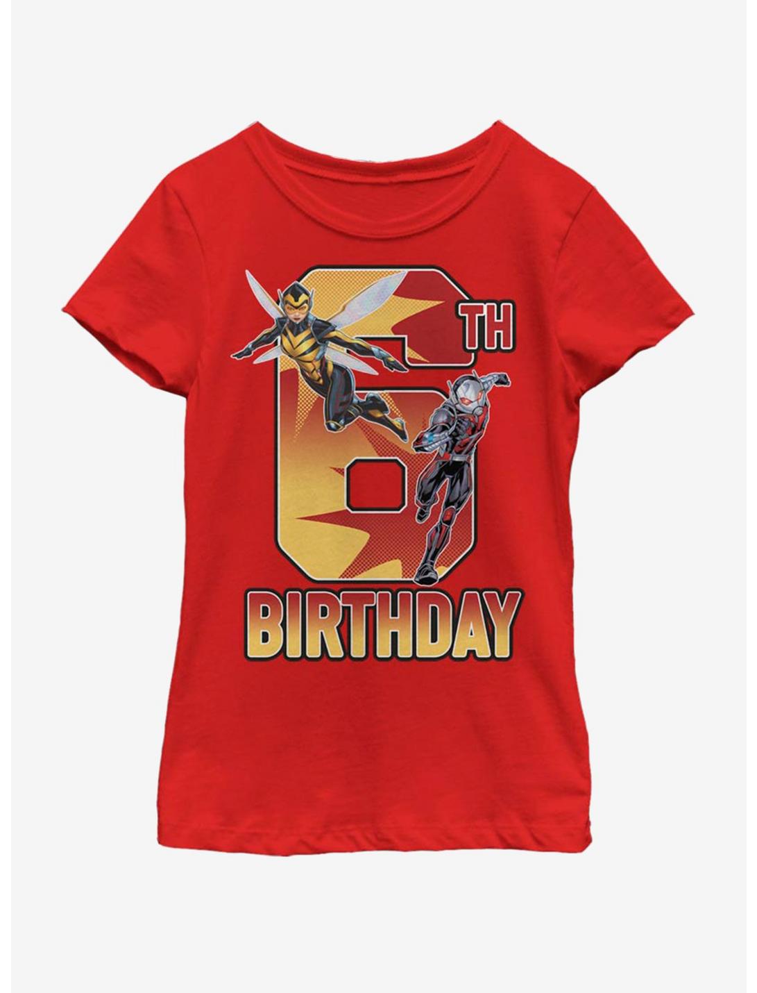 Marvel Antman Wasp Ant 6th Bday Youth Girls T-Shirt, RED, hi-res