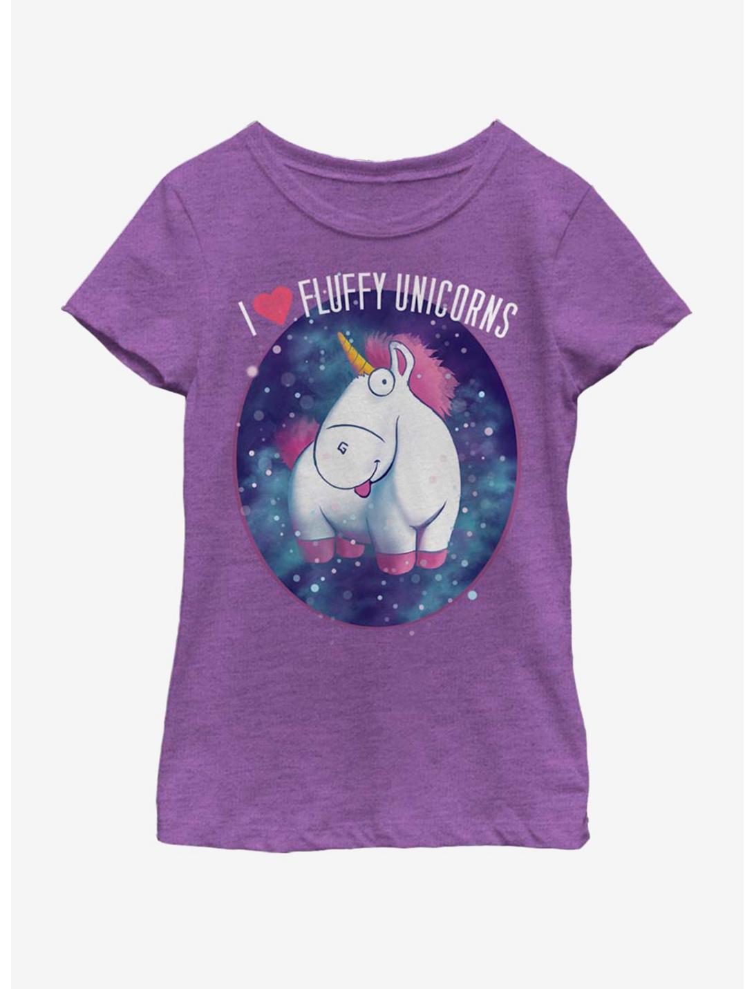 Despicable Me Fluffy Unicorns Youth T-Shirt, PURPLE BERRY, hi-res