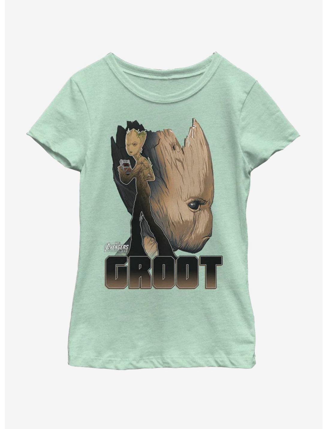 Marvel Guardians of the Galaxy Groot Sil Youth Girls T-Shirt, MINT, hi-res