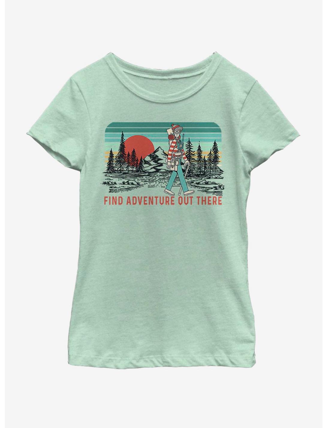 Where's Waldo Waldo's Adventure Youth Girls T-Shirt, MINT, hi-res