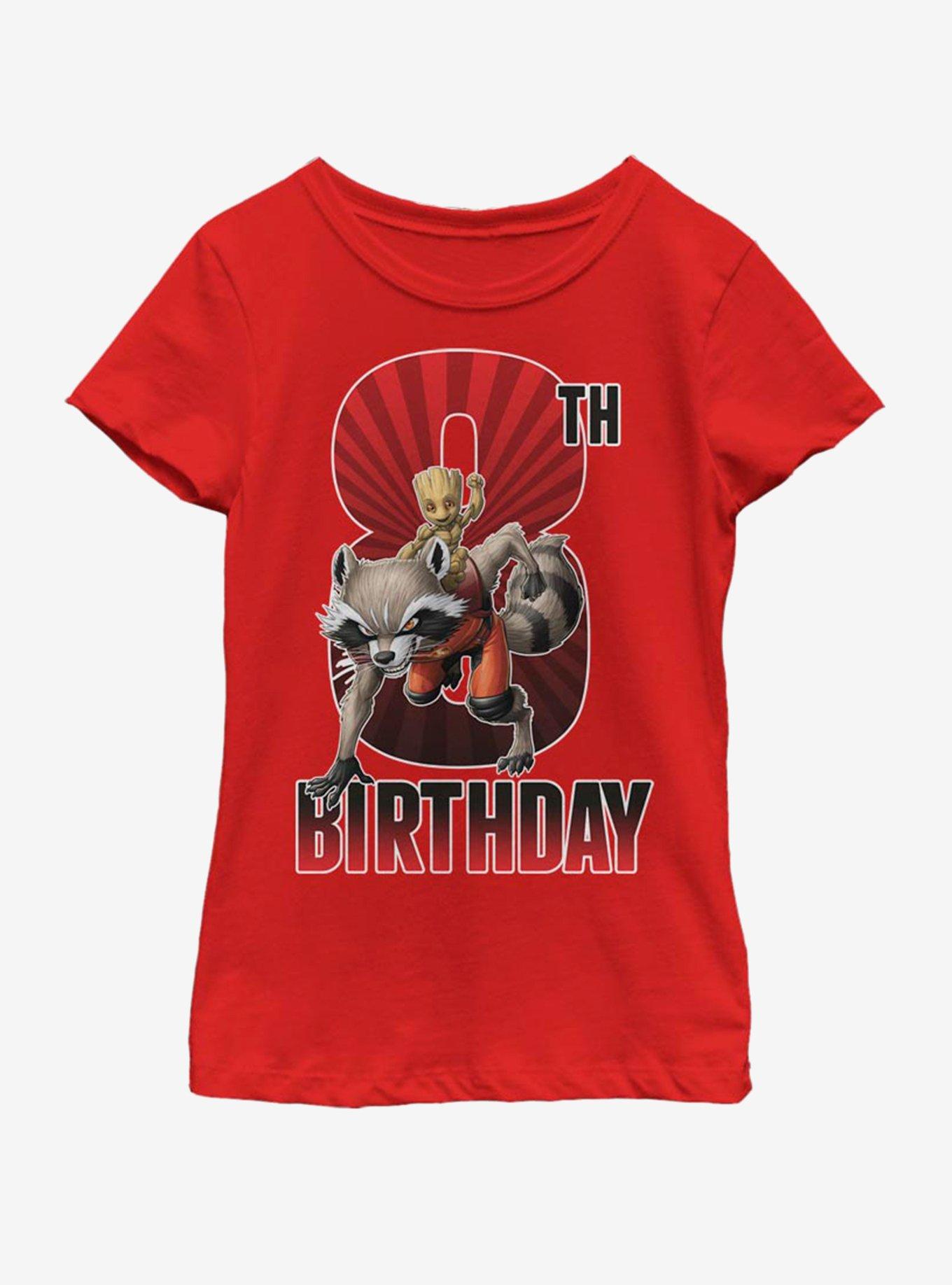 Marvel Guardians of the Galaxy Groot 8th Bday Youth Girls T-Shirt, , hi-res