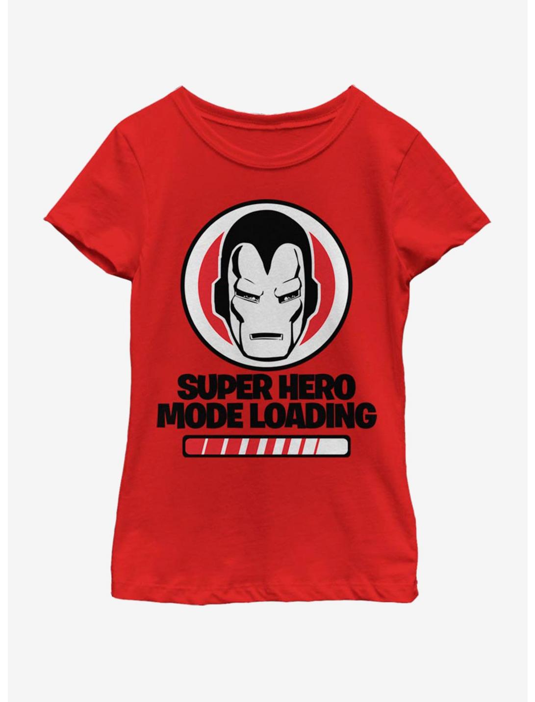 Marvel Ironman Loading Youth Girls T-Shirt, RED, hi-res