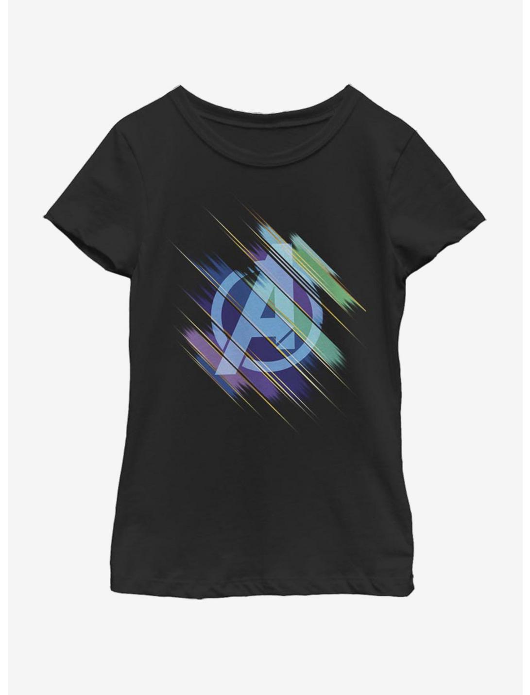 Marvel Avengers: Endgame Endgame Logo Swipe Youth Girls T-Shirt, BLACK, hi-res