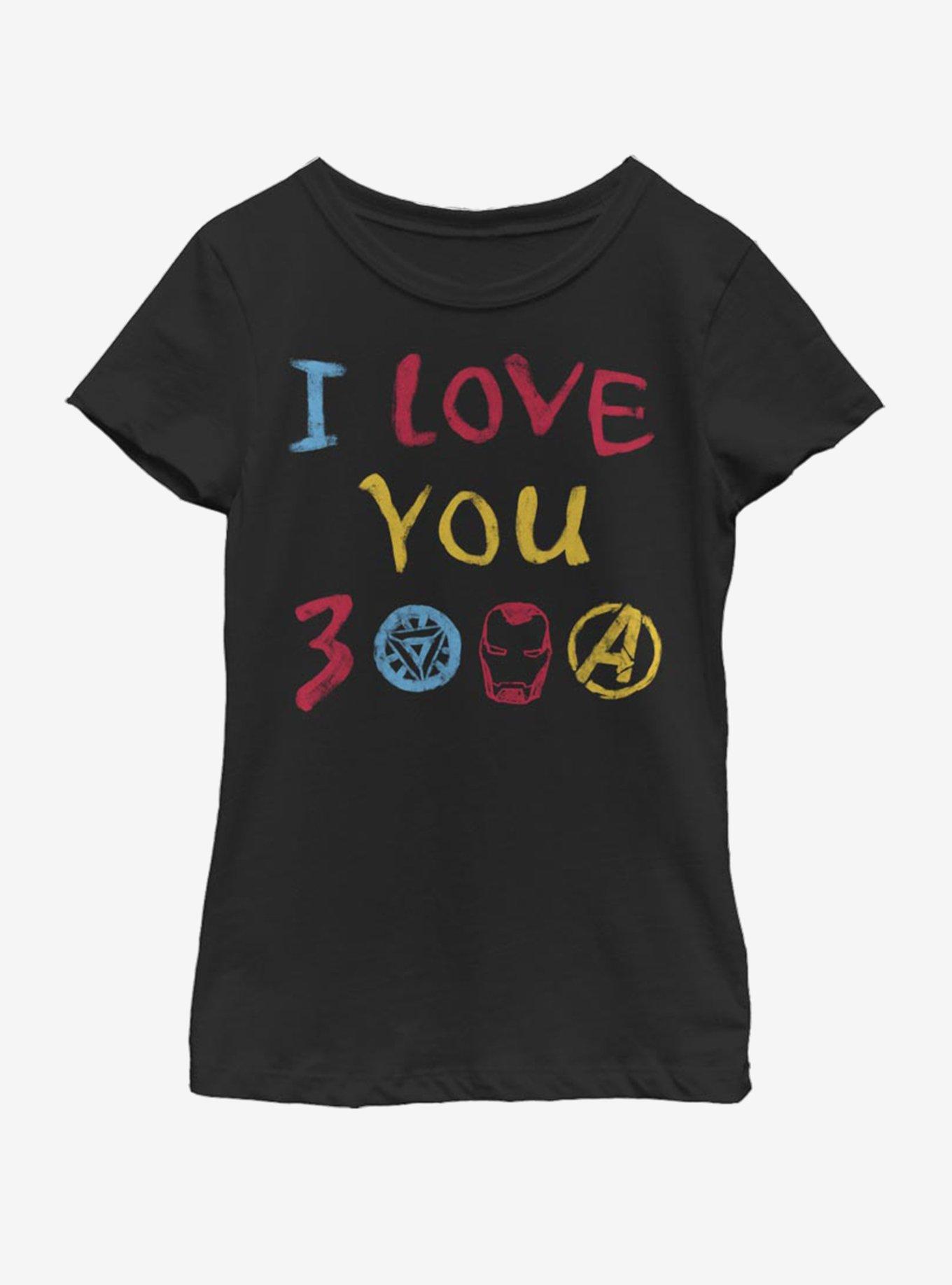 Marvel Avengers: Endgame Love Hand Drawn Youth Girls T-Shirt, , hi-res