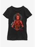 Marvel Black Panther Shuri Tribal Youth Girls T-Shirt, BLACK, hi-res