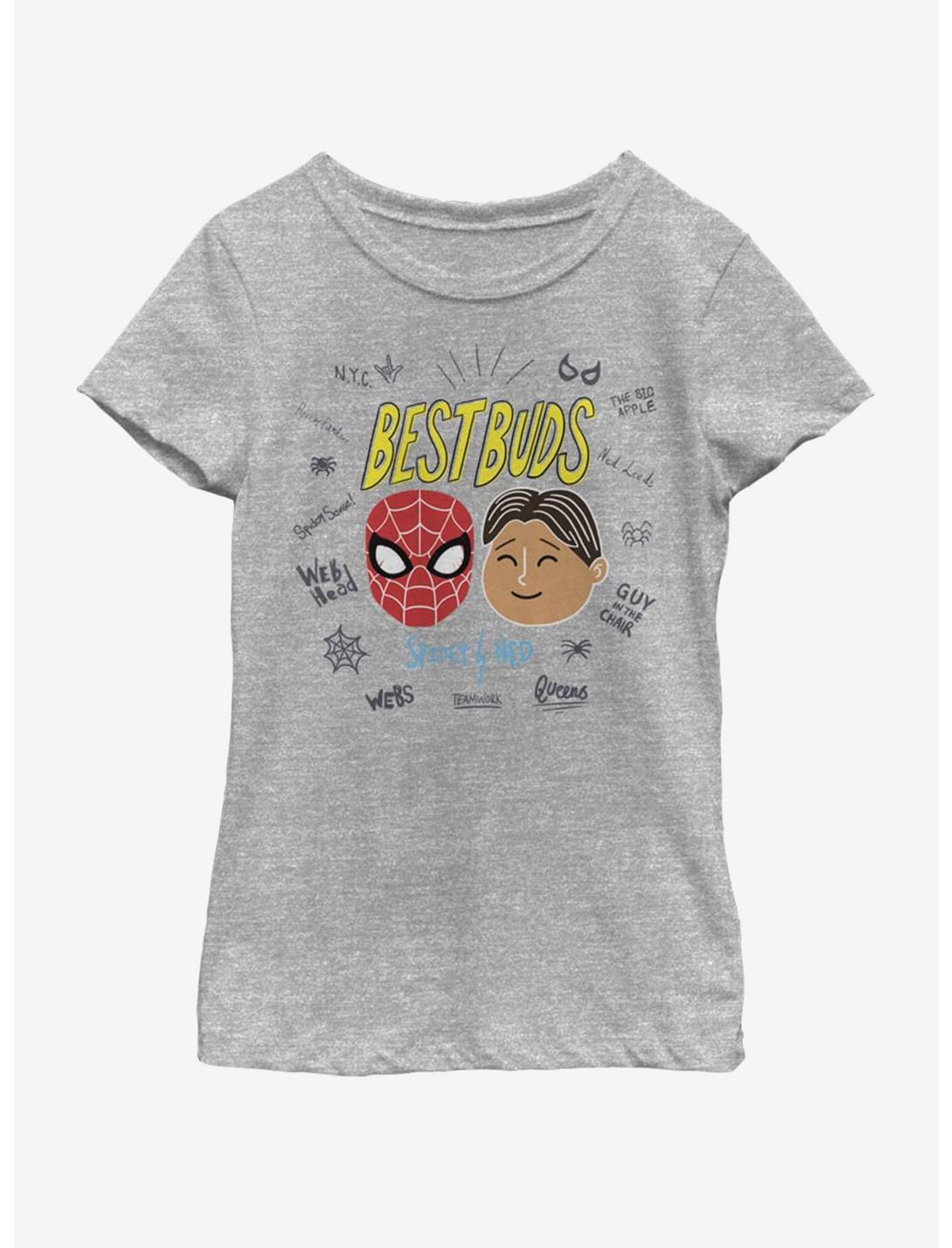 Marvel Spiderman Far From Home Best Buds Youth Girls T-Shirt, ATH HTR, hi-res
