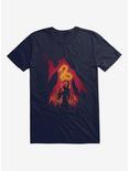Harry Potter Dumbledore Fire Silhouette T-Shirt, NAVY, hi-res