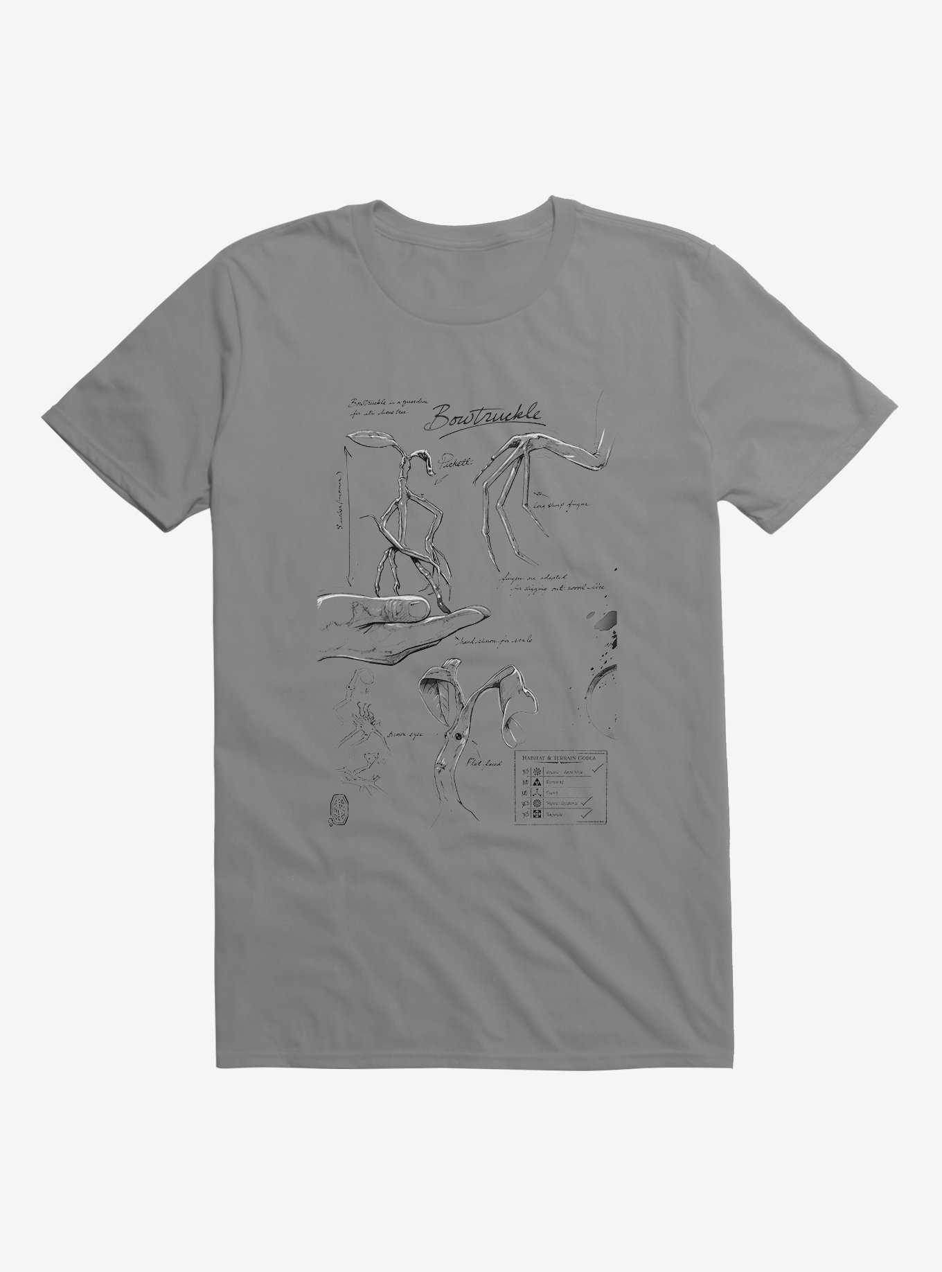 Fantastic Beasts Bowtruckle Sketches T-Shirt, , hi-res
