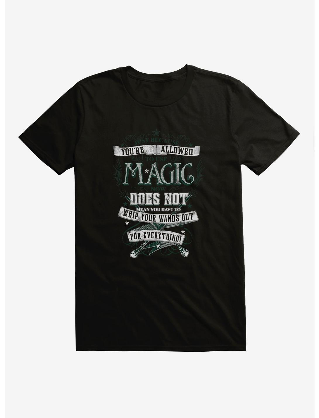 Harry Potter Wands Out Quote T-Shirt, BLACK, hi-res