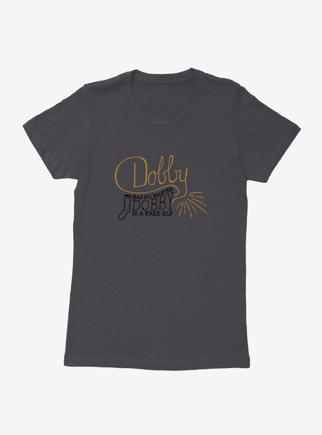 Harry Potter Dobby Is Free Elf Script Womens T-Shirt, HEAVY METAL, hi-res