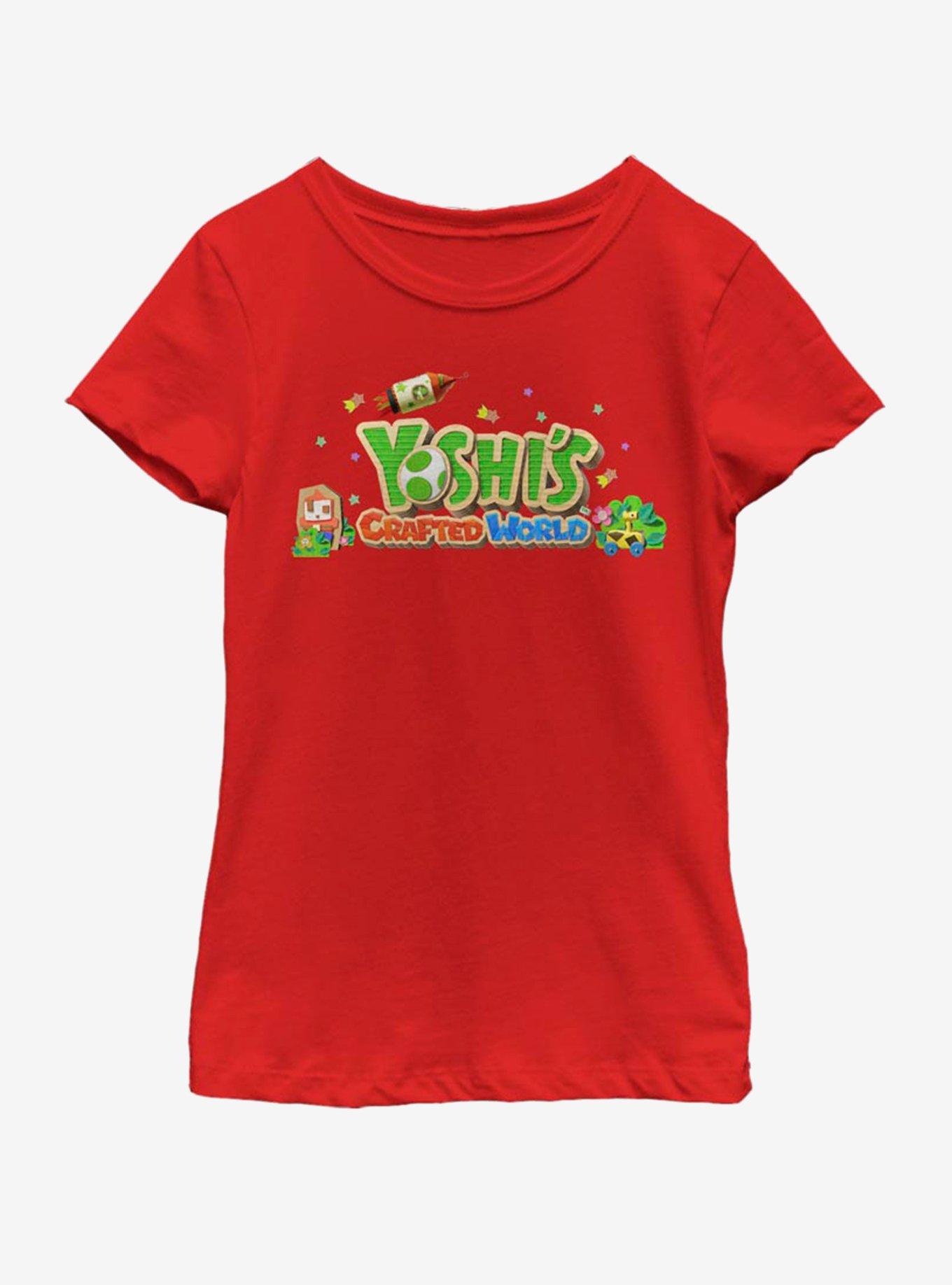 Nintendo Cardboard World Youth Girls T-Shirt, , hi-res