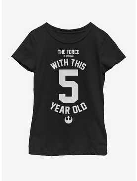 Star Wars Force Sensitive Five Youth Girls T-Shirt, , hi-res