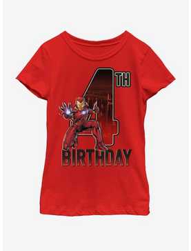 Marvel Ironman 4th Bday Youth Girls T-Shirt, , hi-res