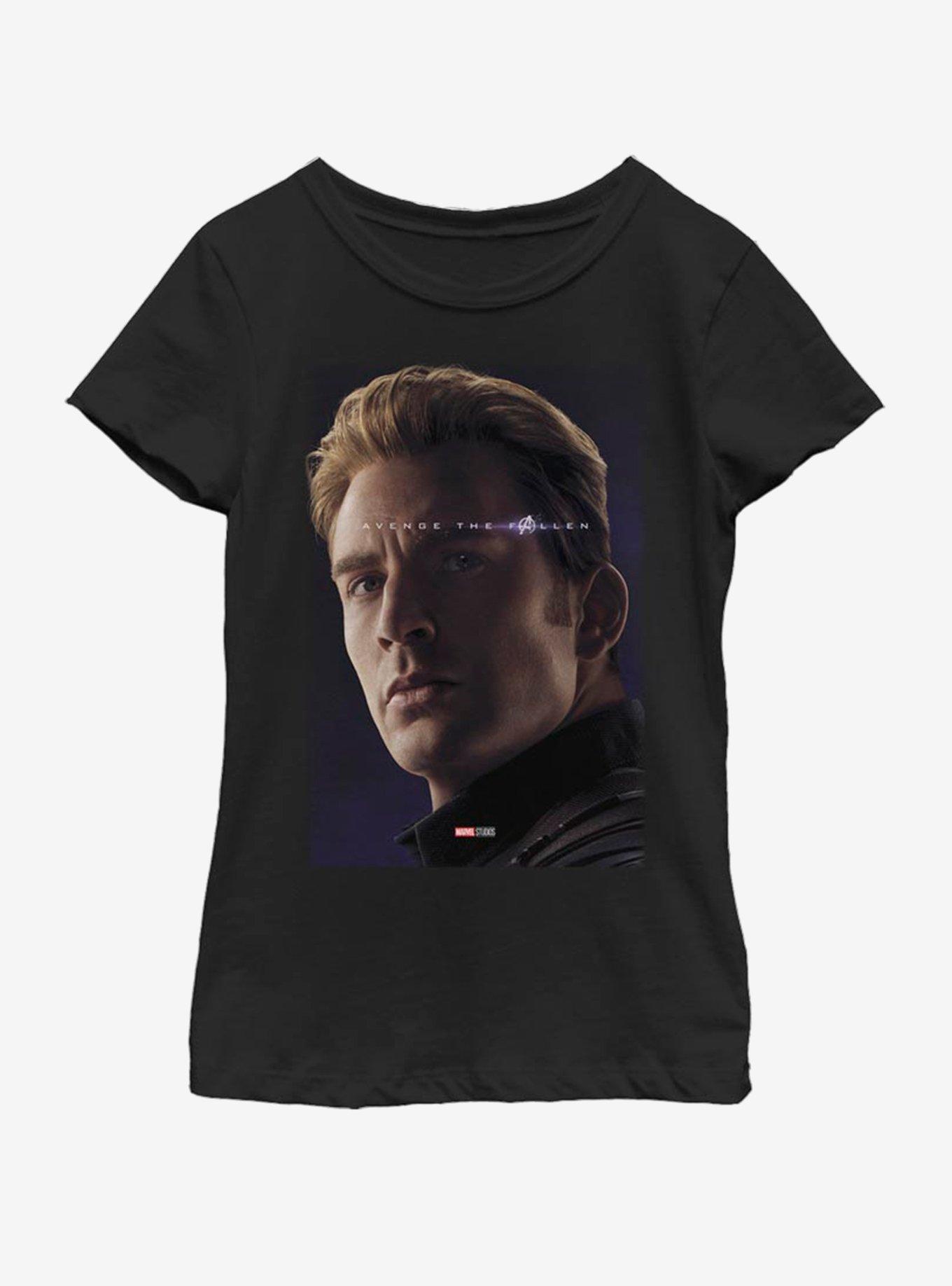 Marvel Avengers: Endgame Cap Youth Girls T-Shirt, BLACK, hi-res