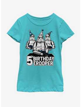 Star Wars Birthday Trooper Five Youth Girls T-Shirt, , hi-res