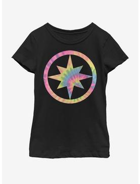 Marvel Captain Marvel Tie-Dye Youth Girls T-Shirt, , hi-res